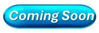 Blue glossy oval button reading "Coming Soon"