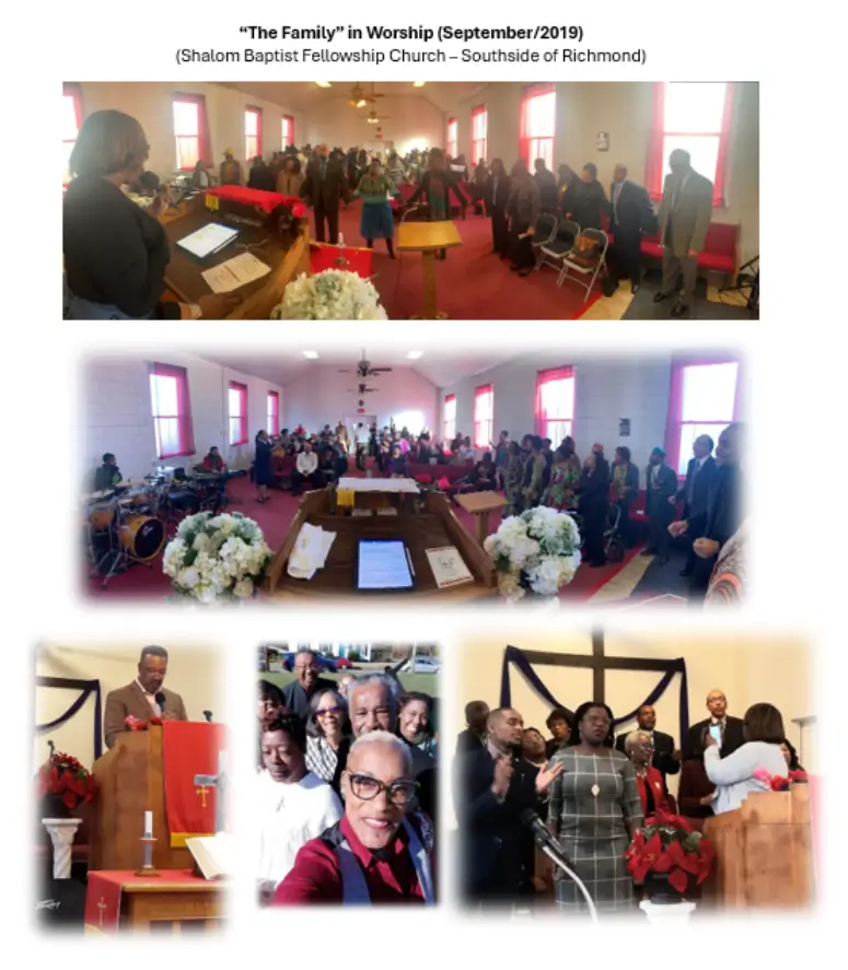 Congregation singing during worship at church